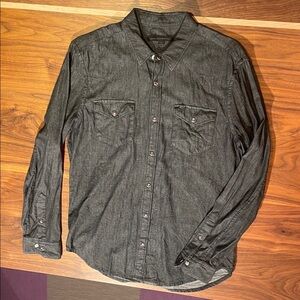 Men's Charcoal Denim Shirt